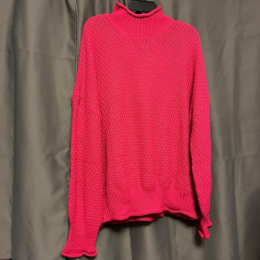 Hanna Nikole Women Turtleneck Barbie Pink 18W Sweater